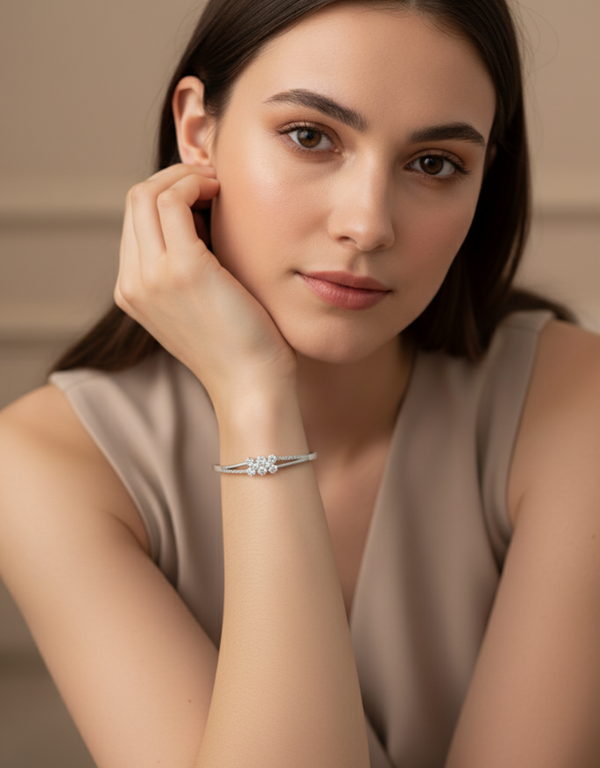 Silver Beautiful Glittering Bracelet