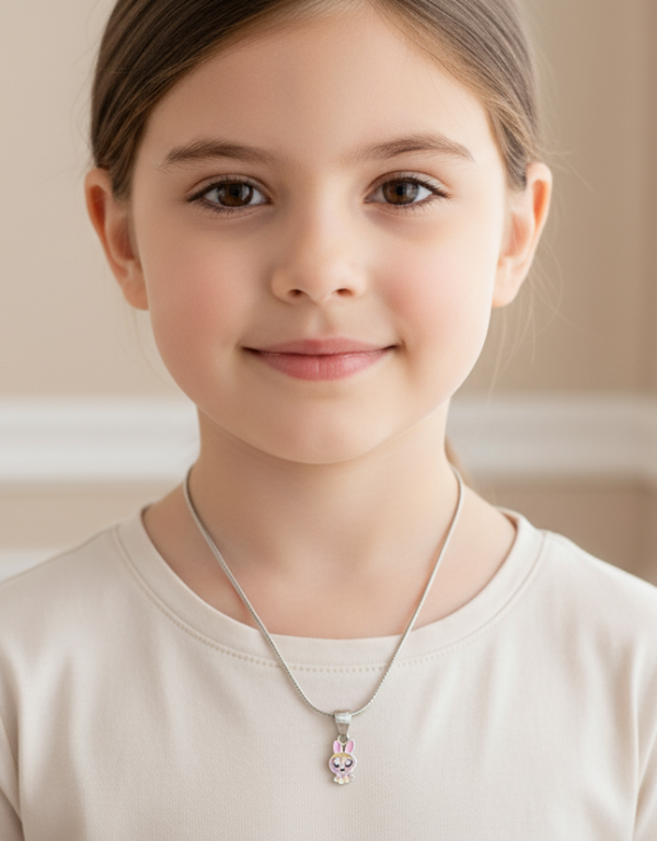 Pretty Rabbit Pendant With Earrings
