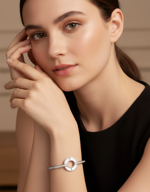 Silver You Sparkle Cuff Bangle