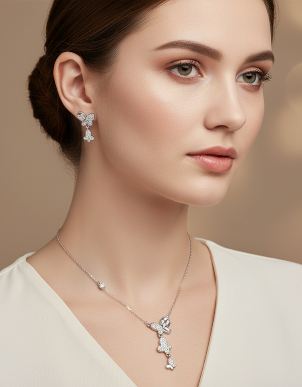 Charming Butterfly Set With Earrings