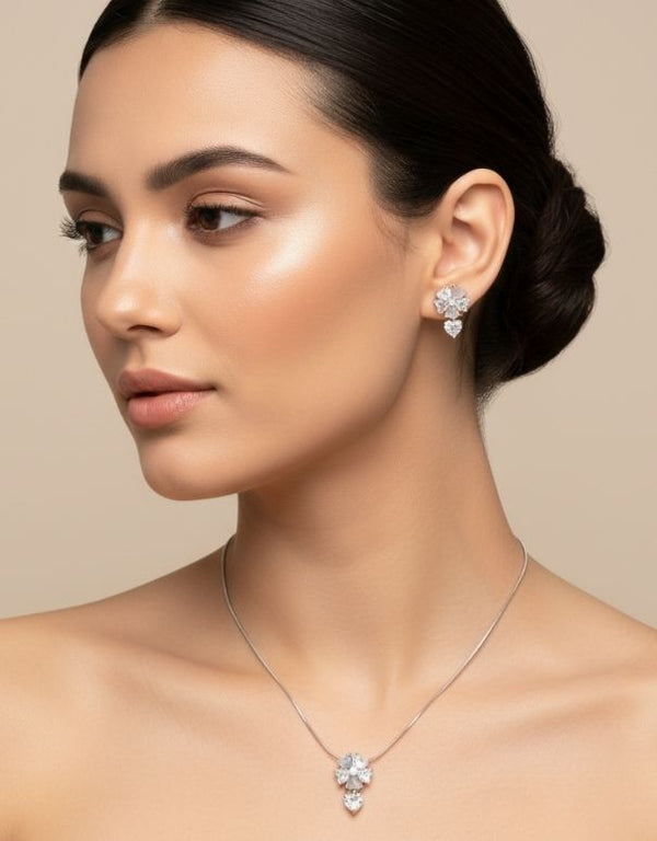 Floral Affair Necklace with Earrings
