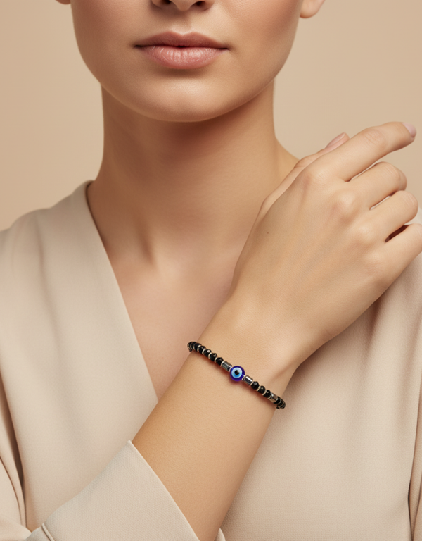 Evil Eye Initial Bracelet