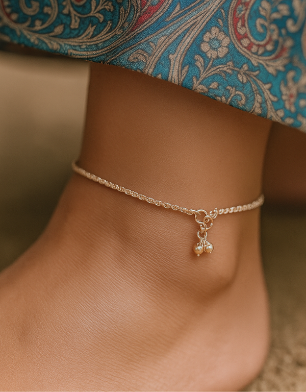 Rope Sterling  Anklet