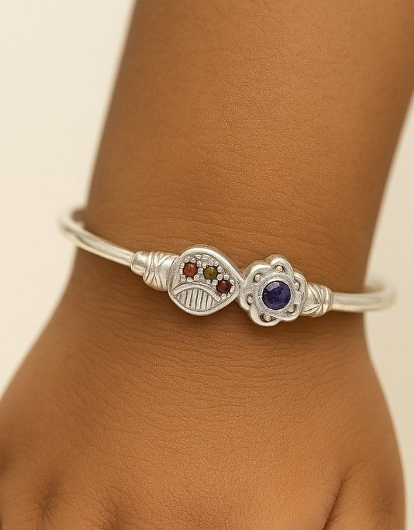 Floral And Leaf Bangle For Kids