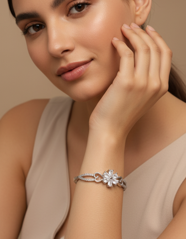 Diamond Floral Bracelet
