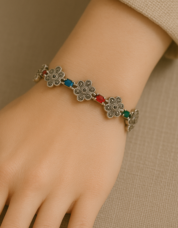 Oxidised Rise Above Stereotype Bracelet