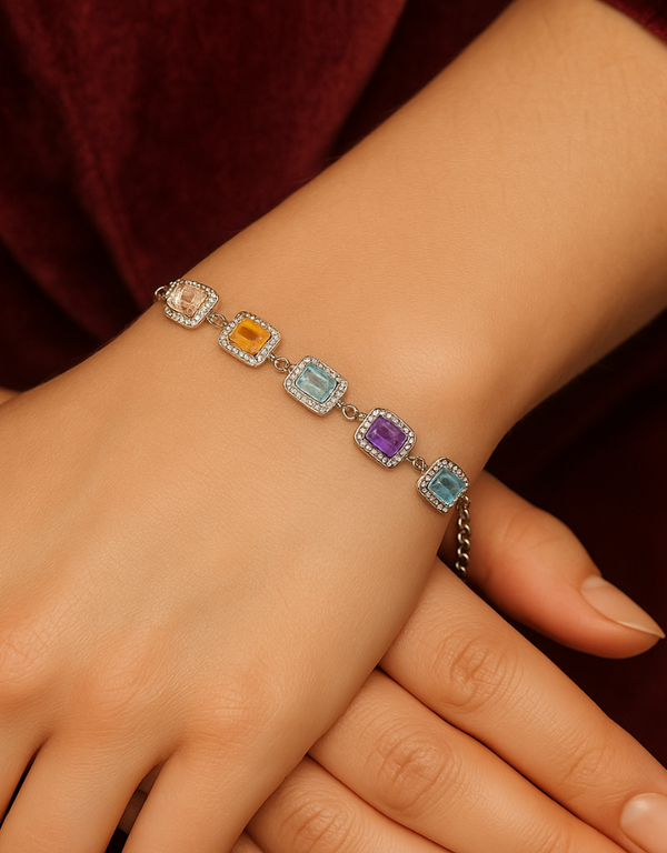 Multiple Stone Link Bracelet